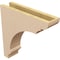Ekena Millwork 4"W x 16"D x 16"H Thin Hughes Rough Cedar Woodgrain TimberThane Corbel, Primed Tan CORUR04X16X16HUGRCPR - alternate 3